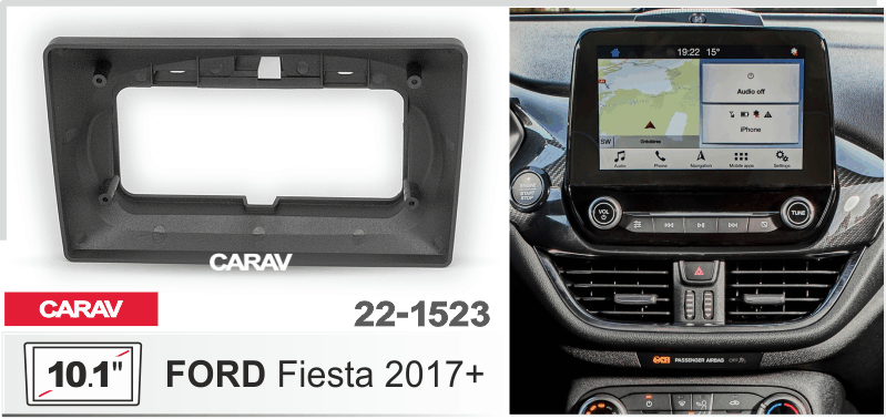 ПЕРЕХОДНАЯ РАМКА FORD Fiesta 2017+ 10" 22-1523 22-1523