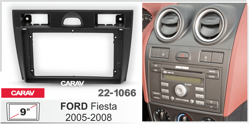 ПЕРЕХОДНАЯ РАМКА на FORD FIESTA 2005-2008 9 дюймов 22-1066 22-1066