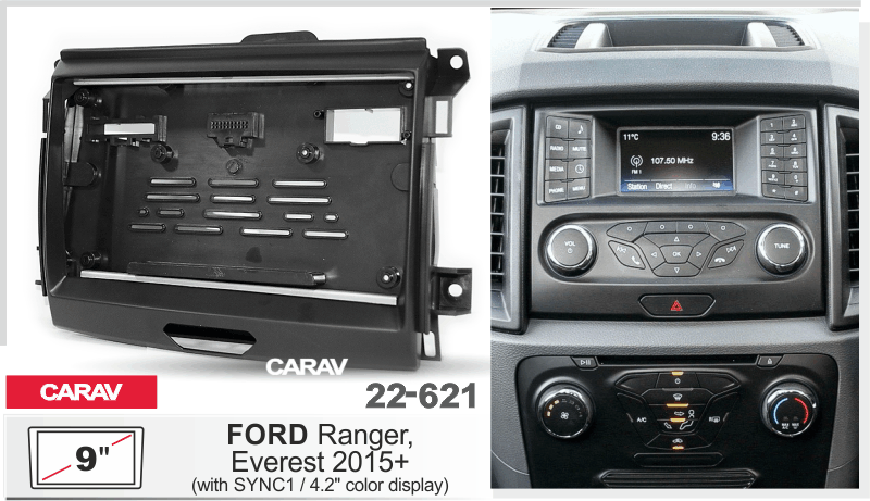 ПЕРЕХОДНАЯ РАМКА FORD Ranger/Everest 2015+ 9