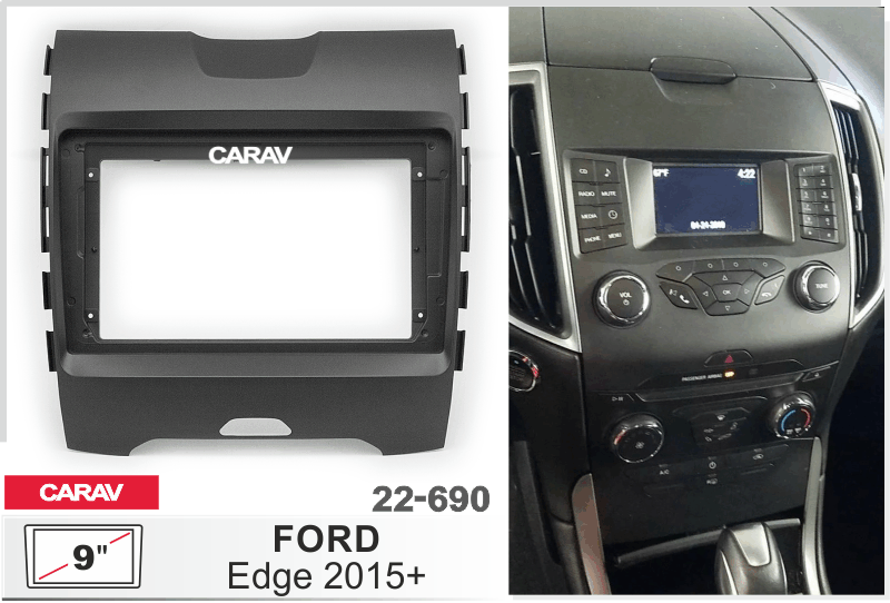 ПЕРЕХОДНАЯ РАМКА FORD Edge 2015+ 9 дюймов 22-690 22-690 ПЕРЕХОДНАЯ РАМКА FORD Edge 2015+ 9 дюймов 22-690 22-690
