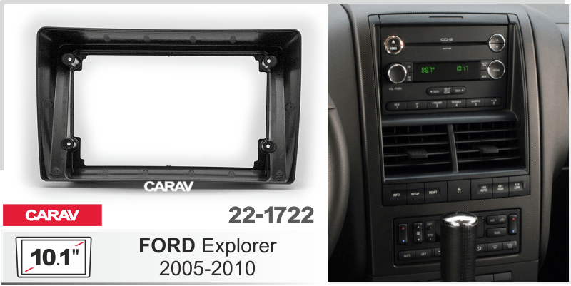 ПЕРЕХОДНАЯ РАМКА FORD Explorer 2005-2010г 10" 22-1722 22-1722 ПЕРЕХОДНАЯ РАМКА FORD Explorer 2005-2010г 10" 22-1722 22-1722