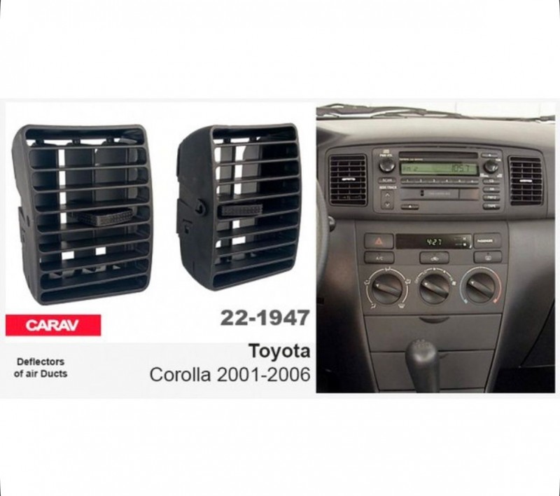 ДЕФЛЕКТОРЫ на TOYOTA Corolla 2001-2006 (серый) CARAV 22-1947 22-1947 ДЕФЛЕКТОРЫ на TOYOTA Corolla 2001-2006 (серый) CARAV 22-1947 22-1947