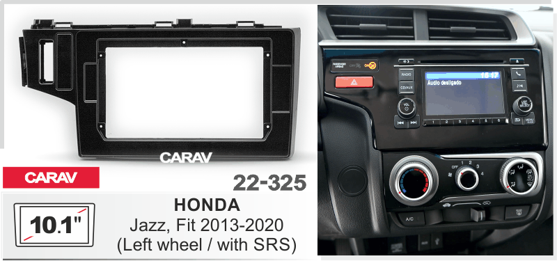 ПЕРЕХОДНАЯ РАМКА 10 дюймов HONDA Jazz, Fit 2013-2020 22-325 22-325