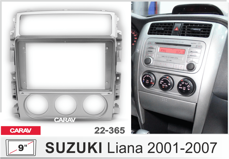 ПЕРЕХОДНАЯ РАМКА на SUZUKI Liana 2001-2007 9 дюймов 22-365 22-365