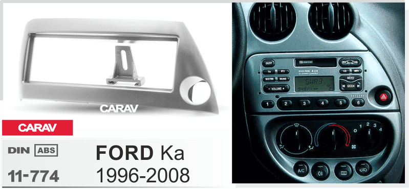 ПЕРЕХОДНАЯ РАМКА на FORD Ka 1996-2008 11-774 11-774