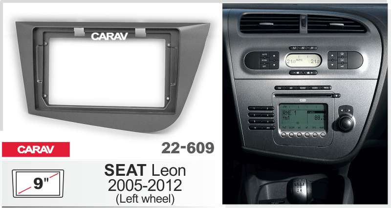 ПЕРЕХОДНАЯ РАМКА на SEAT LEON 2005-12 9 дюймов 22-609 22-609