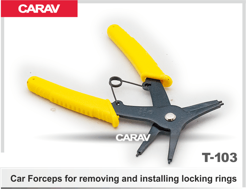 Автомобильные щипцы для снятия и установки стопорных колец CARAV T-103 T-103 Автомобильные щипцы для снятия и установки стопорных колец CARAV T-103 T-103