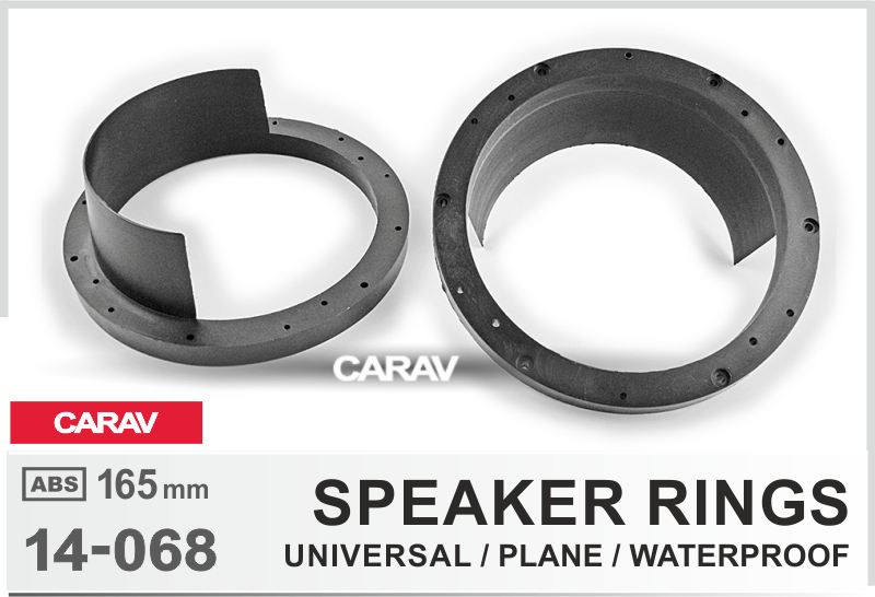 CARAV 14-068: 6.5" / 165 mm / Универсальные кольца / прямые / с водозащитным козырьком 14-068 CARAV 14-068: 6.5" / 165 mm / Универсальные кольца / прямые / с водозащитным козырьком 14-068