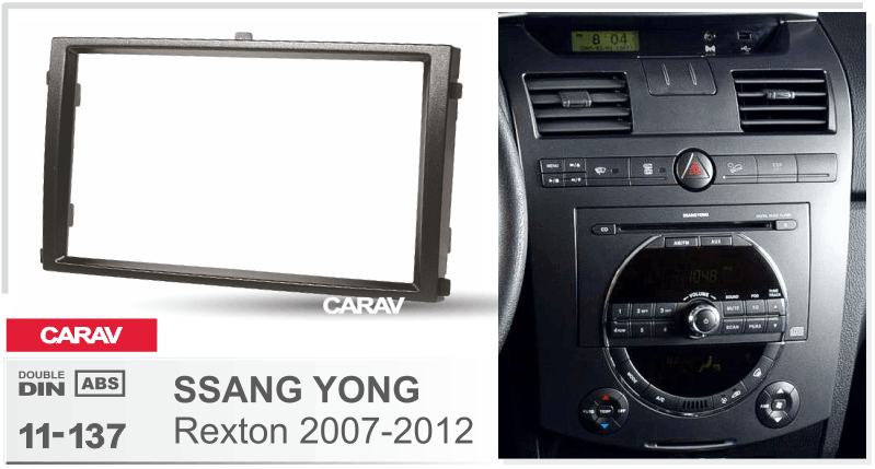 ПЕРЕХОДНАЯ РАМКА CARAV 11-137: 2-DIN SSANG YONG Rexton 2007-12 11-137 ПЕРЕХОДНАЯ РАМКА CARAV 11-137: 2-DIN SSANG YONG Rexton 2007-12 11-137