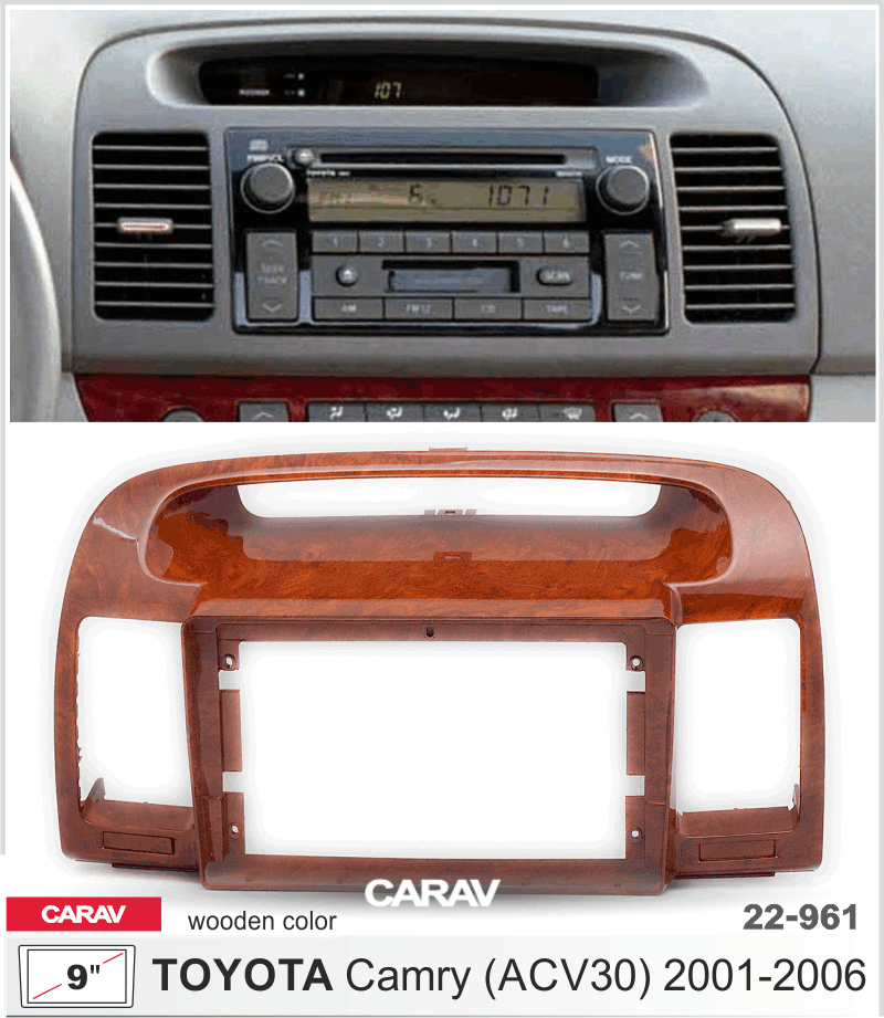 ПЕРЕХОДНАЯ РАМКА TOYOTA Camry (ACV30) 2001-06 9" 22-961 22-961