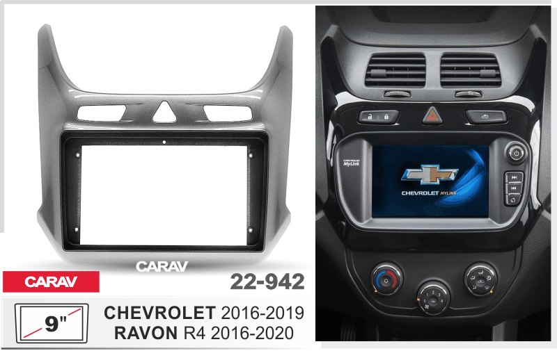 ПЕРЕХОДНАЯ РАМКА на CHEVROLET COBALT 2016+/ RAVON R4 2016+ 9 дюймов 22-942 22-942 ПЕРЕХОДНАЯ РАМКА на CHEVROLET COBALT 2016+/ RAVON R4 2016+ 9 дюймов 22-942 22-942