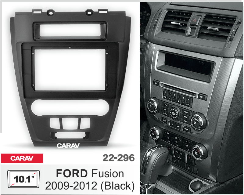 ПЕРЕХОДНАЯ РАМКА 10 FORD FUSION 2009-12 (черный) 22-296 22-296