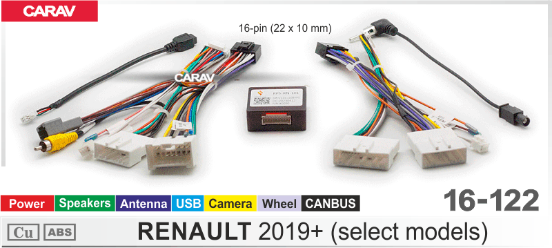 Комплект проводов + CUNBUS Renault 2019+ 16-122 16-122