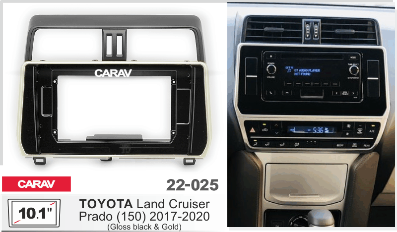 ПЕРЕХОДНАЯ РАМКА TOYOTA LAND CUISER PRADO(150) 2017+ 10 дюймов 22-025 22-025