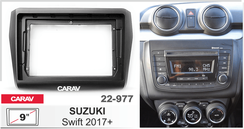 ПЕРЕХОДНАЯ РАМКА SUZUKI Swift 2017+ 9" 22-977 22-977