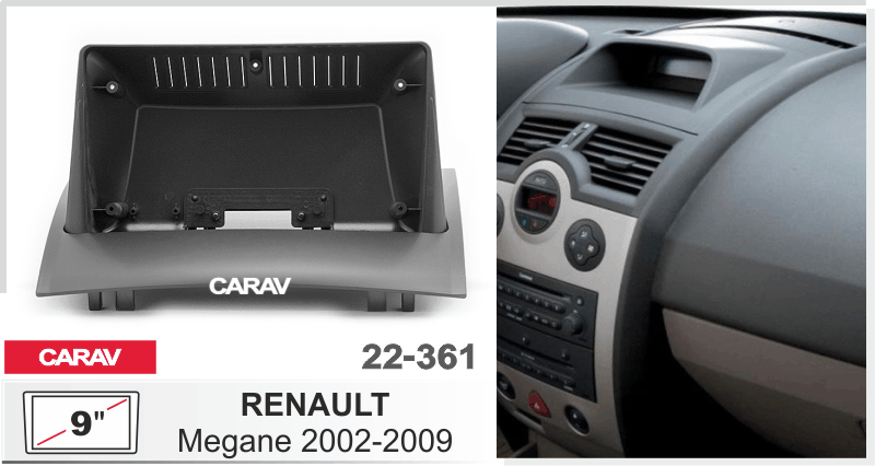 ПЕРЕХОДНАЯ РАМКА RENAULT Megane 2002-2009 9 ДЮЙМОВ 22-361 22-361 ПЕРЕХОДНАЯ РАМКА RENAULT Megane 2002-2009 9 ДЮЙМОВ 22-361 22-361