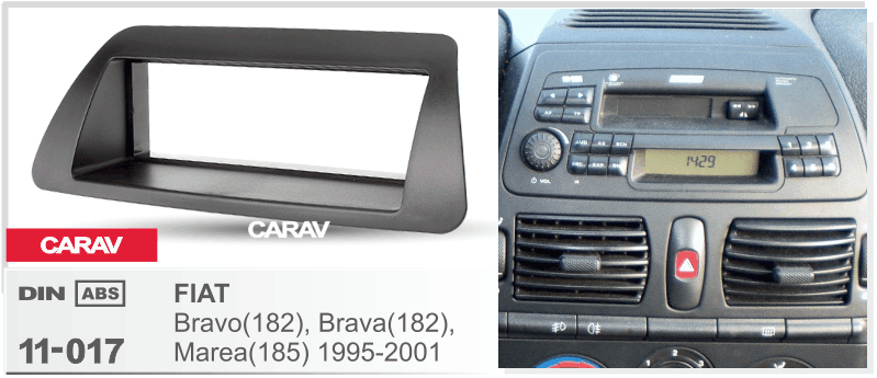 Переходная рамка 1DIN на FIAT Bravo(182), Brava(182), Marea(185) 1995-2001 CARAV 11-017 11-017